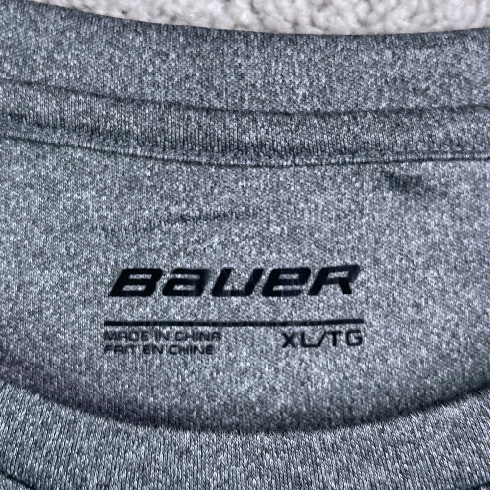 Bauer Hockey Shirt Womens XL Gray Training Short Sleeve Performance Tee - Picture 4 of 10